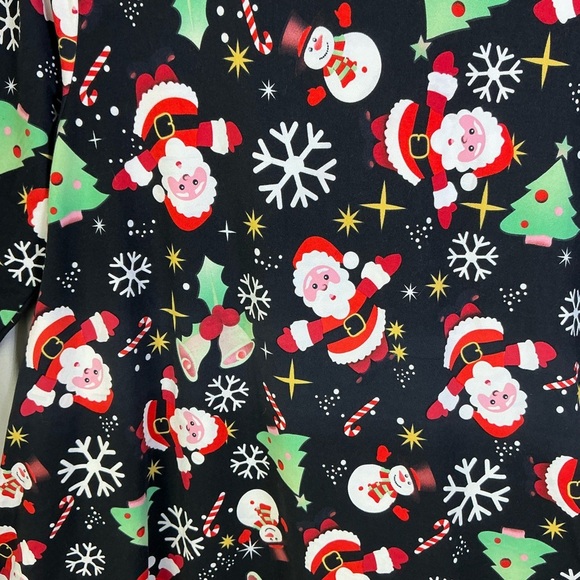 Larace Christmas Tunic Top Handkerchief Hem  3/4 Sleeve Round Neck Holiday Med - Picture 14 of 16